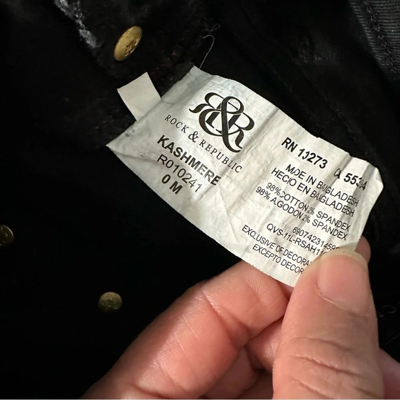 Rock & Republic women's size 0 black skinny pants - Picture 5 of 5